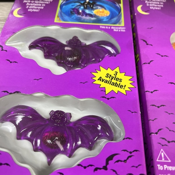 12 PCS Halloween Gel Floating Candles Pumpkin Bats Black Cat Orange Party Decor - Picture 2 of 9